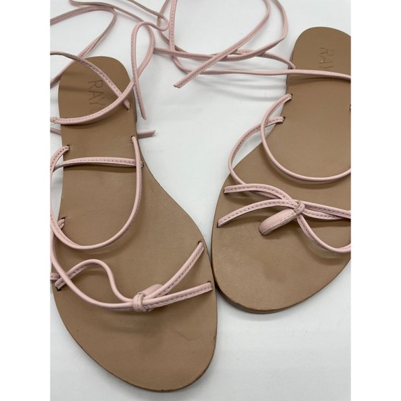 RAYE Spur Sandal in Nude 7 Leather Round Toe Brown/Pink *flawed - Picture 3 of 8